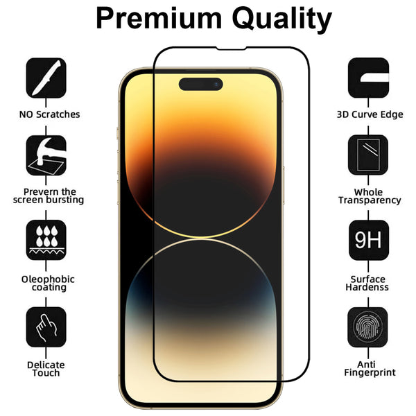 Full Cover Glass Screen Protector for iPhone 14 Pro Max