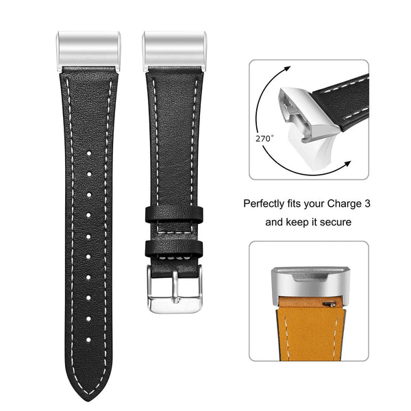 Leather Band for Fitbit Charge 3 / 4